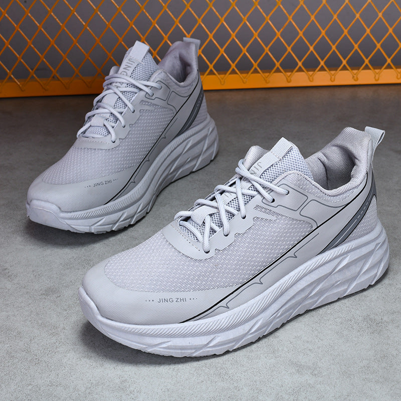 Fashion Thick-soled Anti-skid Shoes Ins Slip-on Casual Lazy Shoes Men Outdoor Breathable Lace-up Running Sports Sneakers Pi-Mart