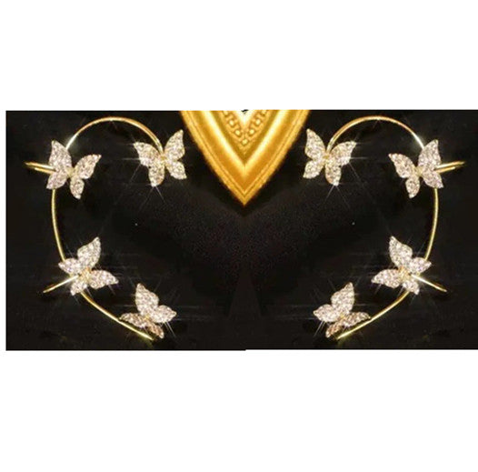 Fashion Earring Butterfly Ear Clip And Ear Hook Jewelry Pi-Mart