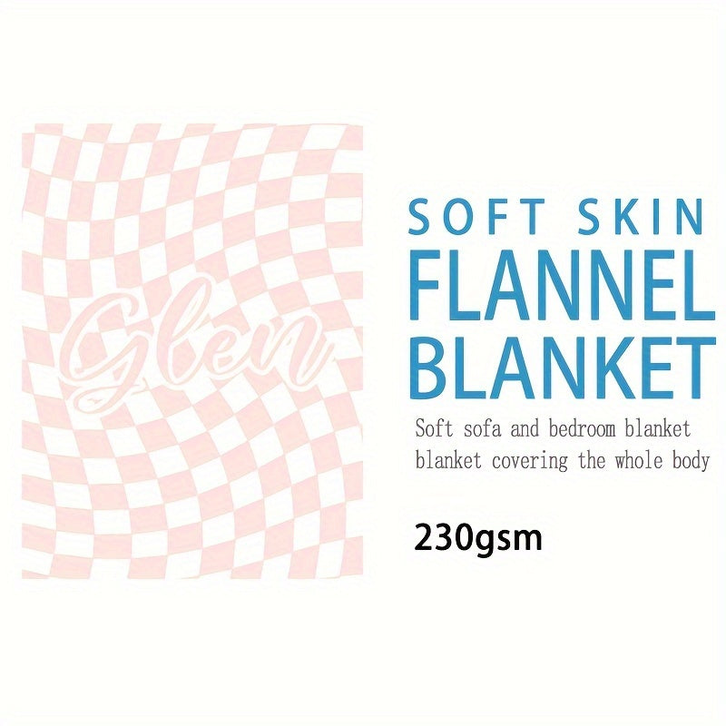 1pc Custom Blanket Vintage Striped Name Custom Blanket Soft Flannel Sofa Blanket TV Blanket Personalized Custom Blanket Exclusive Gift Blanket Lootquake LLC