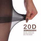 4 Pairs Women's Sheer Tights 20 Denier Control Top Pantyhose With Reinforced Toes - SJB-DIAMOND ELITES
