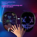 Halloween Face Masks Full Color LED Luminous Mask Face Changing Mask Party Bar Props Pi-Mart
