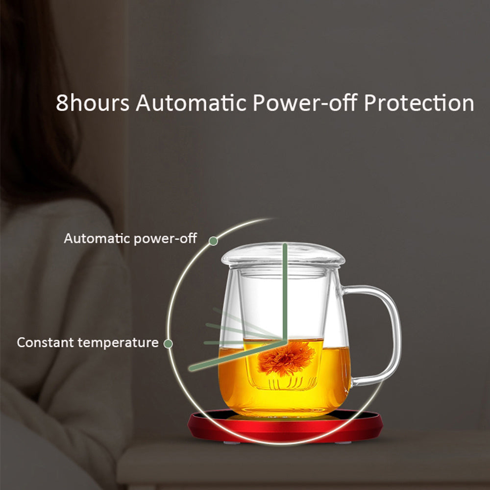 USB Coffee Mug Cup Warmer Milk Tea Water Cup Heating Electric Touch Pad Temperature Adjustable Hot Tea Maker Heater Warmer Pi-Mart