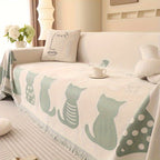 1pc Chenille Cat Cartoon Sofa Cover Blanket Four Seasons Universal Simple Double-sided Multi-functional Sofa Throw Blanket Couch Cover For Living Room Home Decor