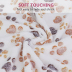 3pacs Pet Blanket Dog Puppy Blanket Paw Print Fleece Blanket For Small Medium Pet Dog Cat Warm Soft Sleep Mat (White, Coffee, Pink )  XS:40*60CM, S:52*76CM