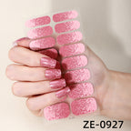 Gradient Onion Powder French Nail Applique Nail Stickers Pi-Mart
