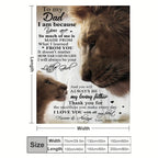 1pc Cozy Flannel Blanket, Car Interior Blanket- To My Dad, Love, Your Daughter, Lion Theme, All-Season Softness For Sofa, Couch, Office, Camping, Bed, Travel, And Living Room, Gifts For Friends, Besties, Sisters, Family, Birt