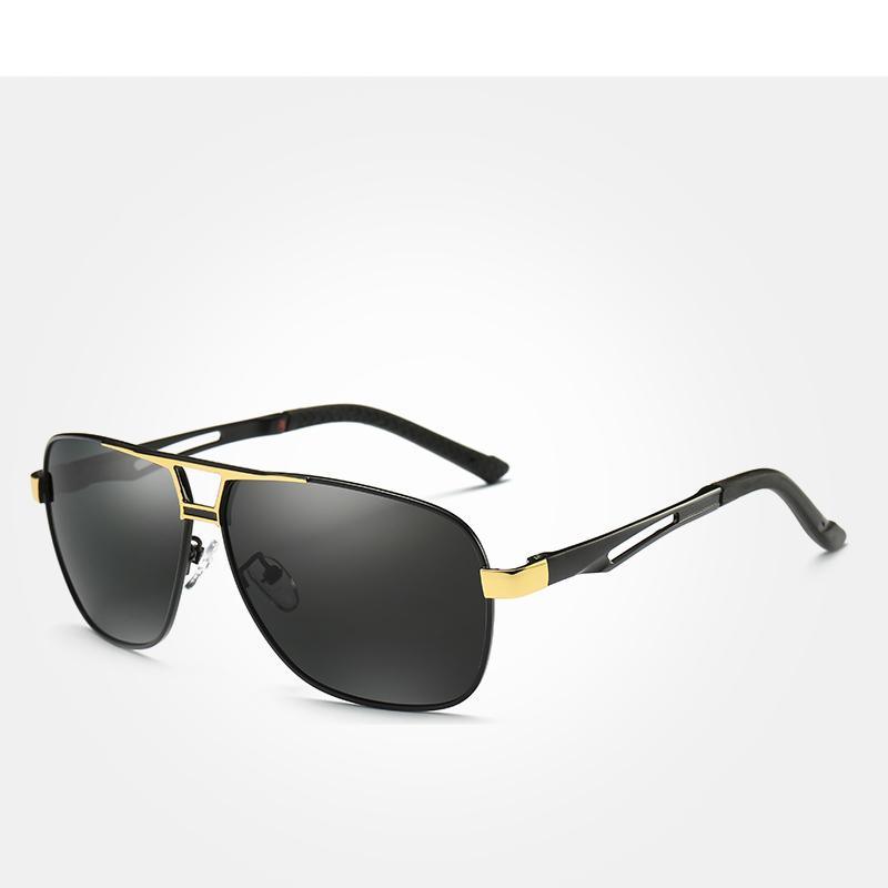 Business Luxury Men Polarized Square Driving Sunglasses Lens Brand Designer Aluminum Classic Frame  Elegant Sunglasses - SJB-DIAMOND ELITES