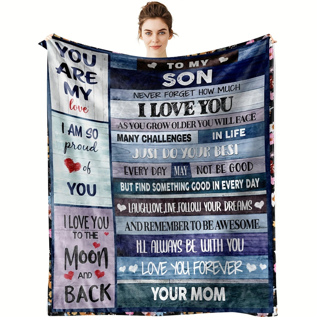 Cozy and Soft Flannel Blanket - A Loving Gift From Mom to Her Son!