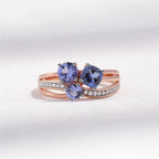 Sterling Silver Tan Sang Rose Gold Color Separation Plating Ring Pi-Mart