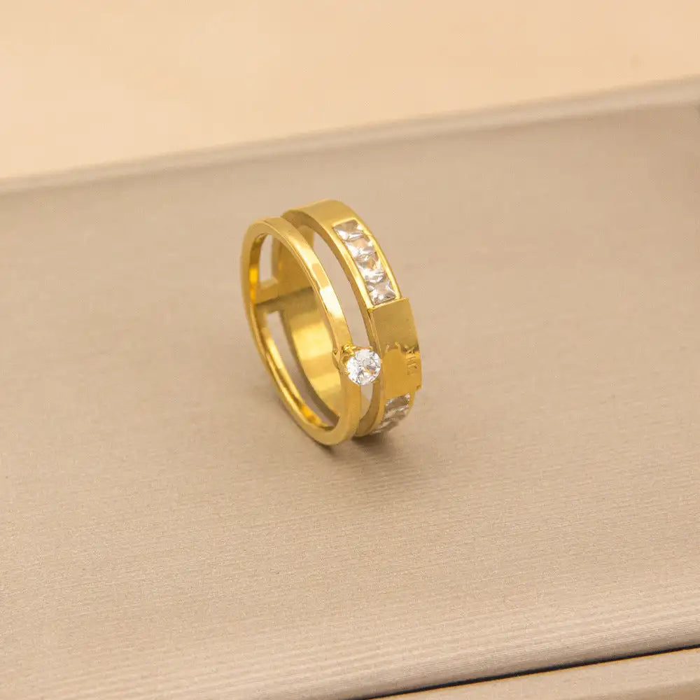 Non-fading Special Interest Light Luxury Fashion Double-layer Ring Lootquake LLC