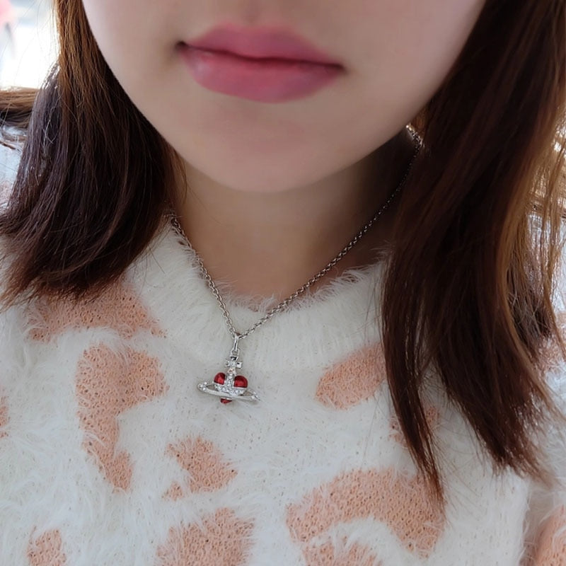 Saturn Stud Earrings and Necklace Pi-Mart