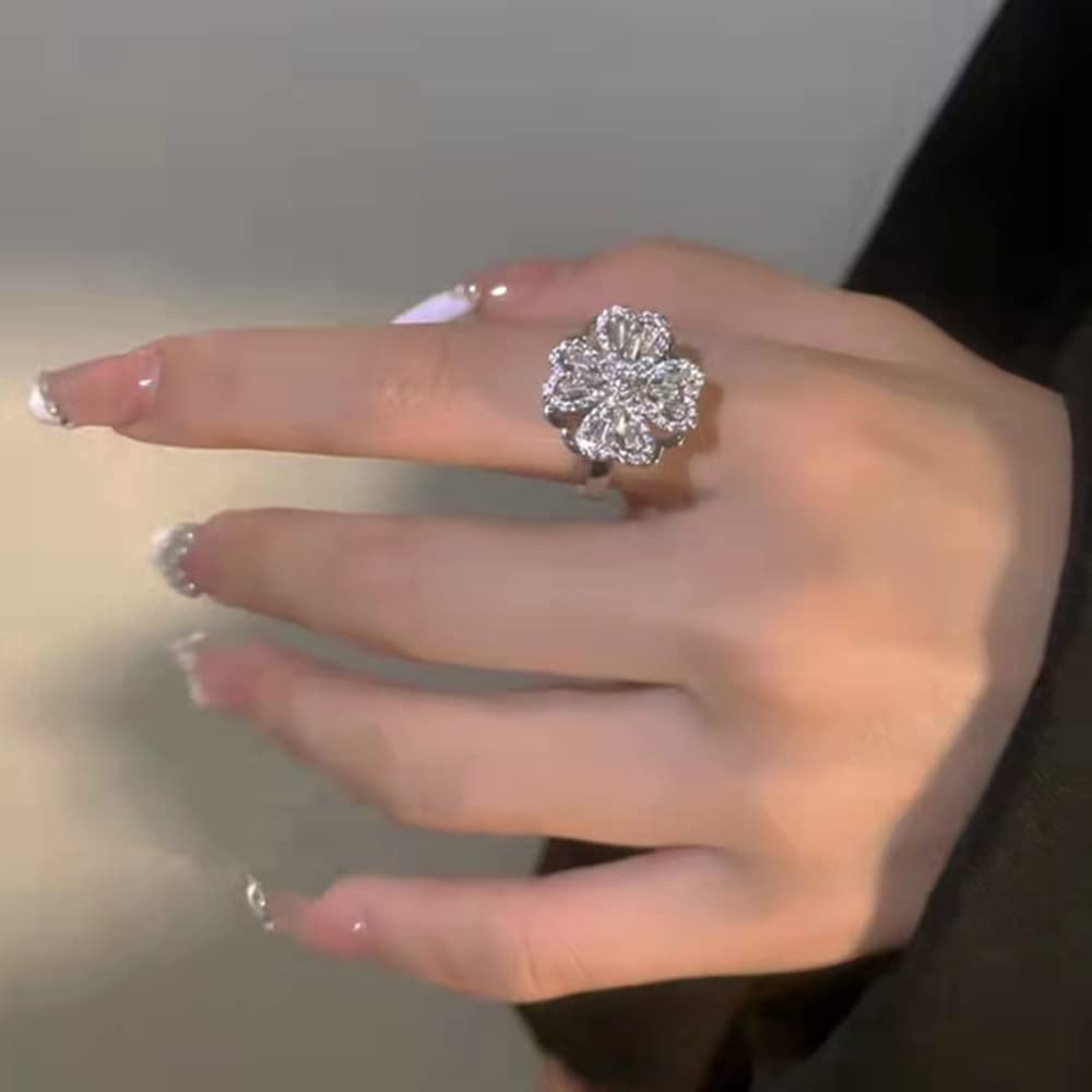 Rotating Four-Leaf Ring - SJB-DIAMOND ELITES