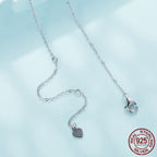 Sterling Silver Ornament S925 White Gold Plated Cute Sausage Dog Necklace Pi-Mart