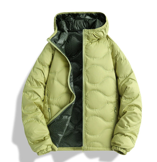Men's Down Jacket Winter 90 White Duck Down Stand Collar Thickened Graphene Warm Jacket Coat Women Pi-Mart