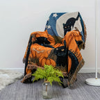 1pc Halloween Blanket Sofa Blanket Fringe Throw Blanket 100% Cotton Lightweight For Chair Sofa Couch Bed Cover Fit Home Cozy Knit Blankets Lootquake LLC