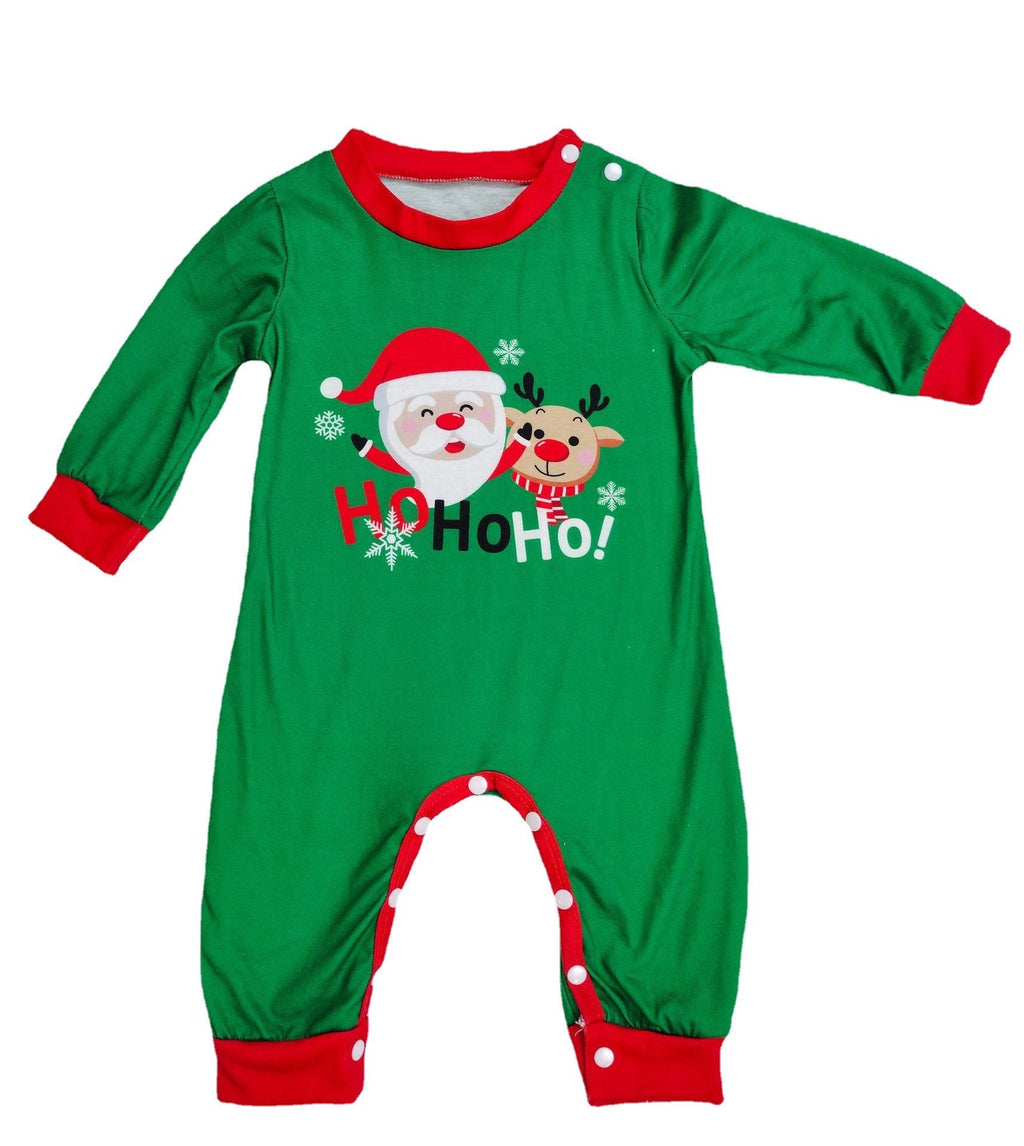 Pajamas For Family Matching Family PJs Sets Santa Claus Printed Top Sleepwear Pi-Mart