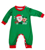 Pajamas For Family Matching Family PJs Sets Santa Claus Printed Top Sleepwear Pi-Mart