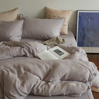 Four-piece Double-layer Yarn Simple Summer Duvet Cover Bedding Pi-Mart