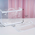1pcs/2pcs 2-Pack Transparent PVC Travel Makeup Bag, Waterproof Cosmetic Pouch for Travel, Portable Quilt Blanket Storage Bag Lootquake LLC