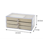 Multi-layer anti-oxidation jewelry box, earrings necklace bracelet jewelry storage box large capacity - SJB-DIAMOND ELITES
