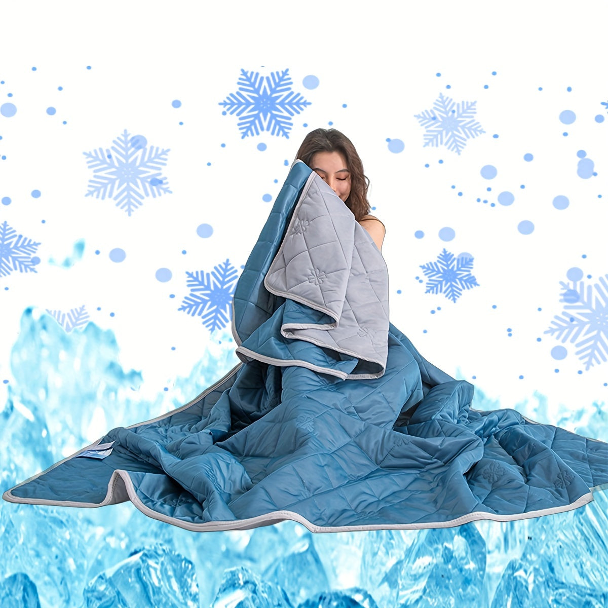 1pc Large Cooling Blanket - Soft, Breathable, Lightweight, Air Cooling Comforter for Hot Sleepers, Absorbs Heat, Smooth Cover for Ultimate Summer Sleep Lootquake LLC