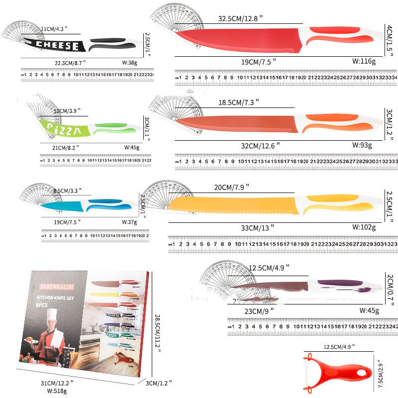 Stainless Steel Knife Gift 8-piece Kitchen Set Pi-Mart