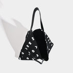 Hobo tote bag, simple digital printed canvas bag, versatile slouchy bag, shoulder bag bag - SJB-DIAMOND ELITES