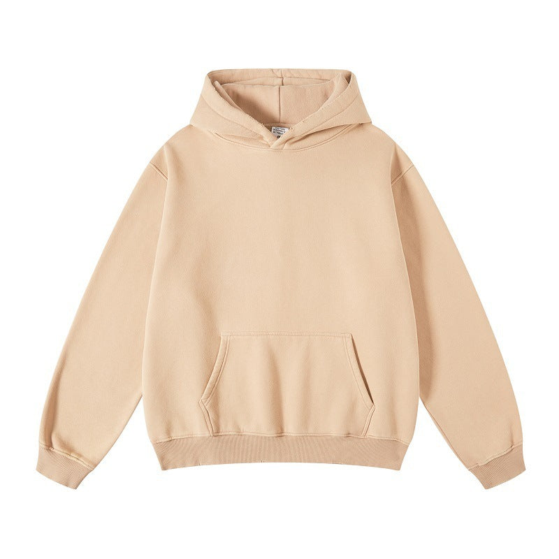 Women's Loose Retro Fleece Hooded Sweatshirt Pi-Mart
