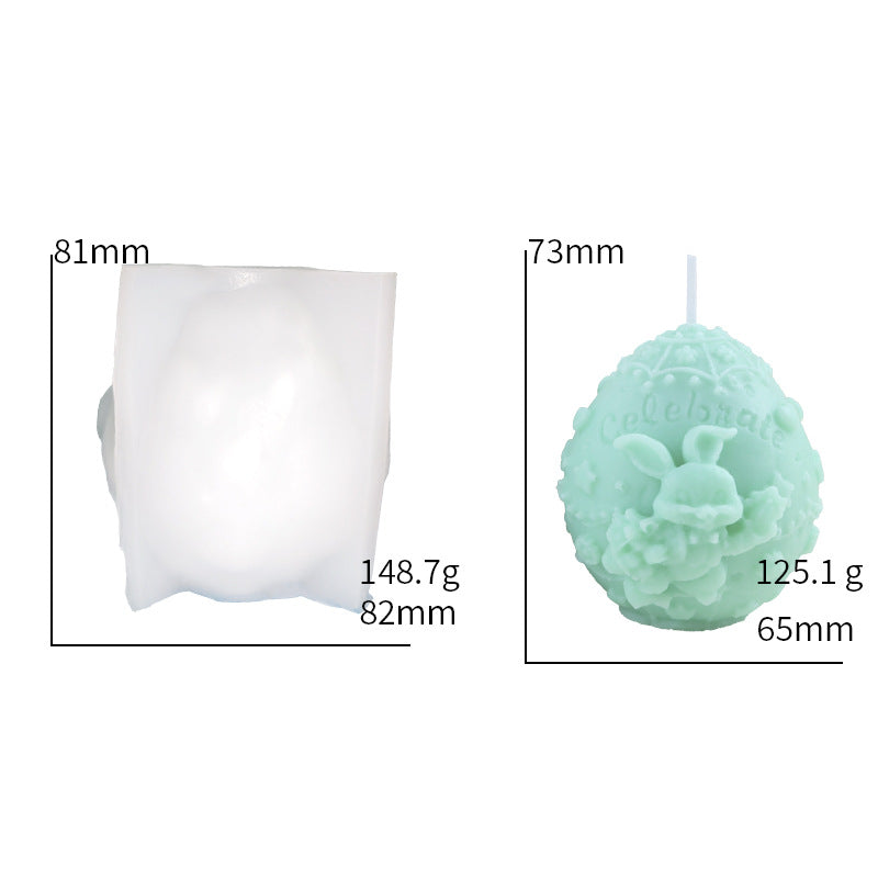Rabbit Egg Silicone Mold Easter Decoration Ornaments Pi-Mart