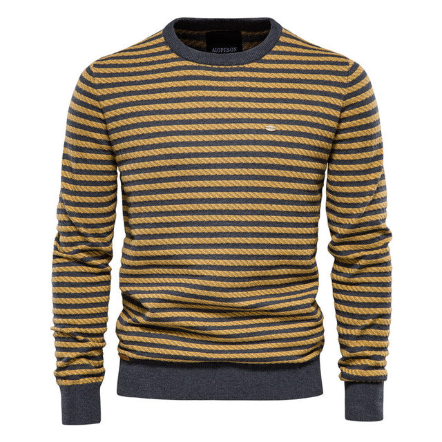 Spliced Cotton Men's Sweater Pi-Mart