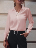 Fashionable Elegant Business Style Long Sleeve Shirt With Pearl Button - SJB-DIAMOND ELITES