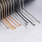 Stainless Steel Box Chain Necklace Pi-Mart