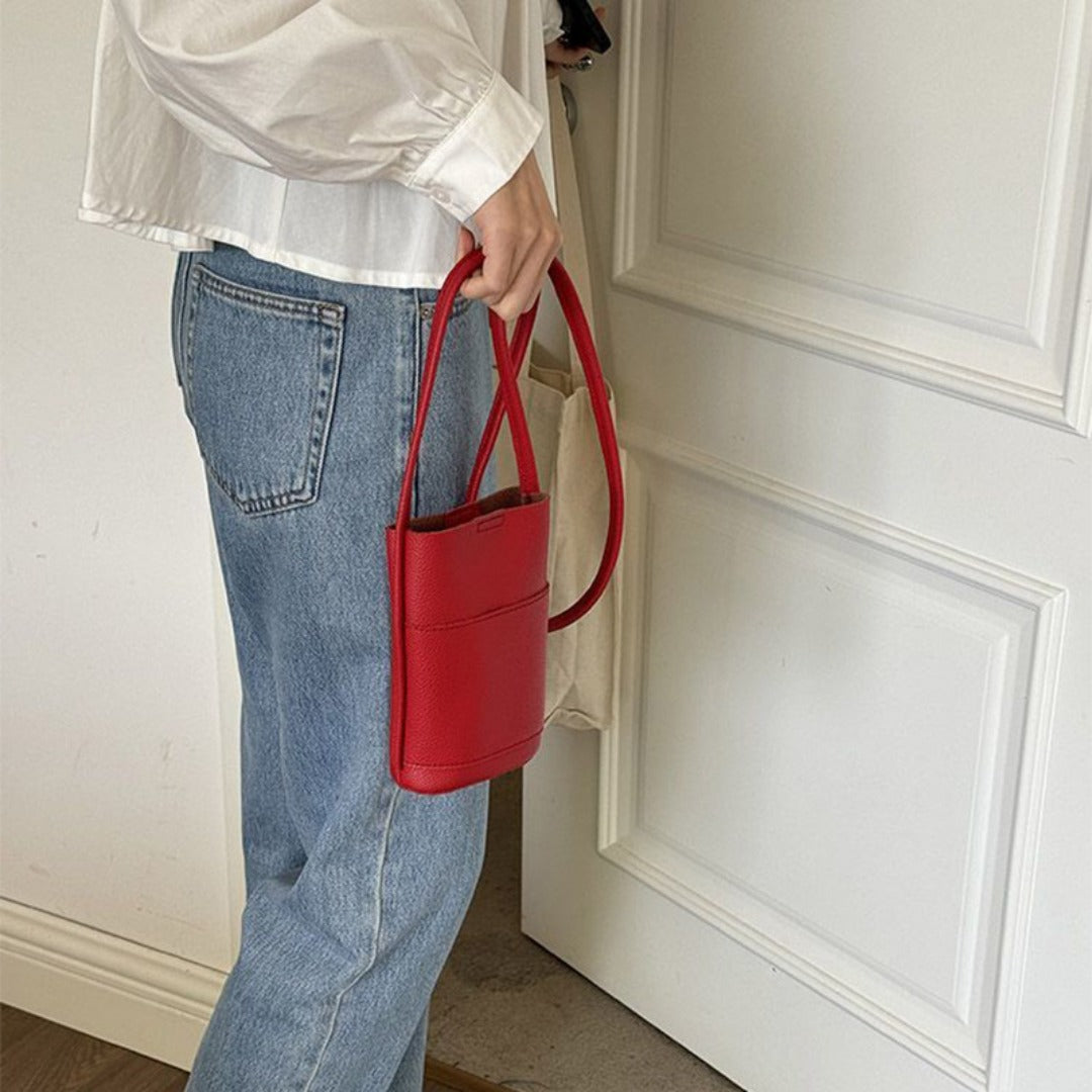 Casual crossbody mobile phone bag, simple red cute mini vertical bag, change bag female - SJB-DIAMOND ELITES
