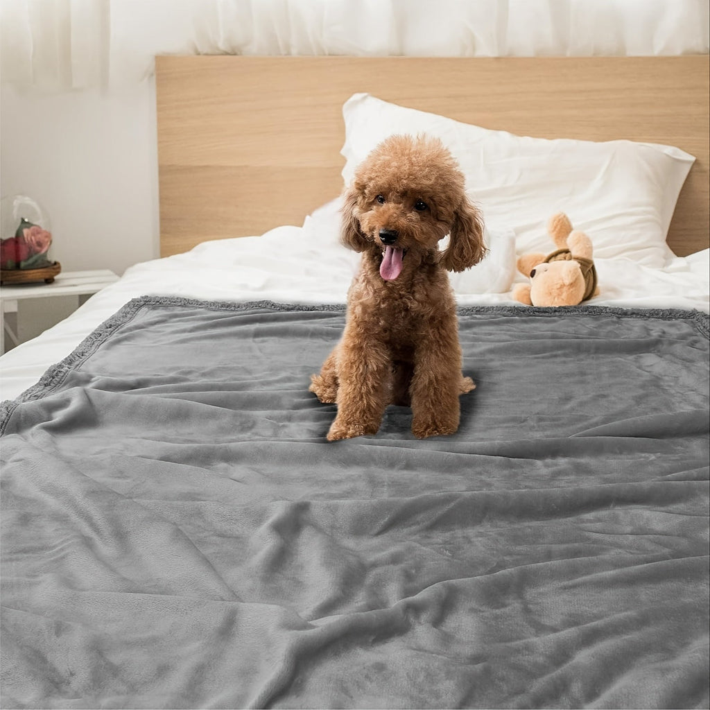 Ultimate Pet Pal Blanket - Soft, Stain-Resistant, Reversible Sherpa Fleece Furniture Protector with Machine Washable, Waterproof Polyester Fabric for Extra Small to Large Dogs and Cats - Easy Care, Durable, and Cozy Companion Lootquake LLC