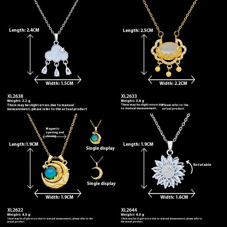 European And American Moon Necklace Niche Non-fading High-grade Accessories