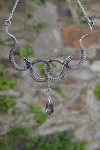 Snake Necklace with Crystal Pi-Mart