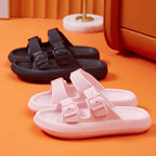 Platform Slippers Women's Summer Buckle Home Shoes Fashion Outdoor Wear Soft Bottom Sandals Pi-Mart