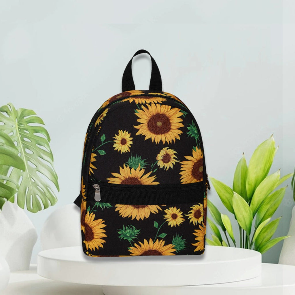 Sunflower pattern backpack, large capacity lightweight backpack purse, travel goods nylon storage backpack - SJB-DIAMOND ELITES
