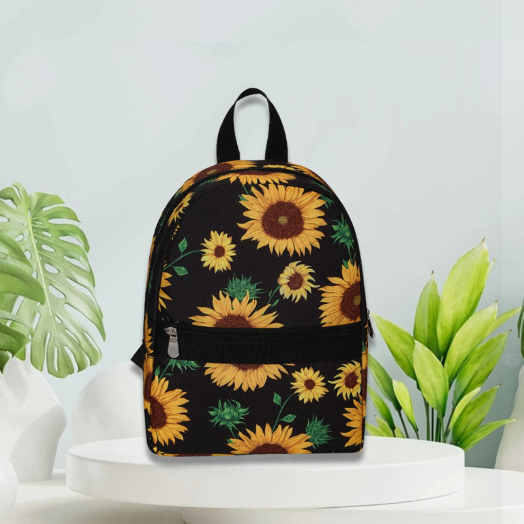 Sunflower pattern backpack, large capacity lightweight backpack purse, travel goods nylon storage backpack - SJB-DIAMOND ELITES