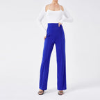 Solid Color Casual Pants Slim, High-waisted Bell Bottoms - SJB-DIAMOND ELITES