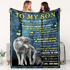 1pc Flannel Blanket, To My Mother From Son Throw Blanket, Warm Cozy Soft Blanket For Couch Bed Sofa Office Camping