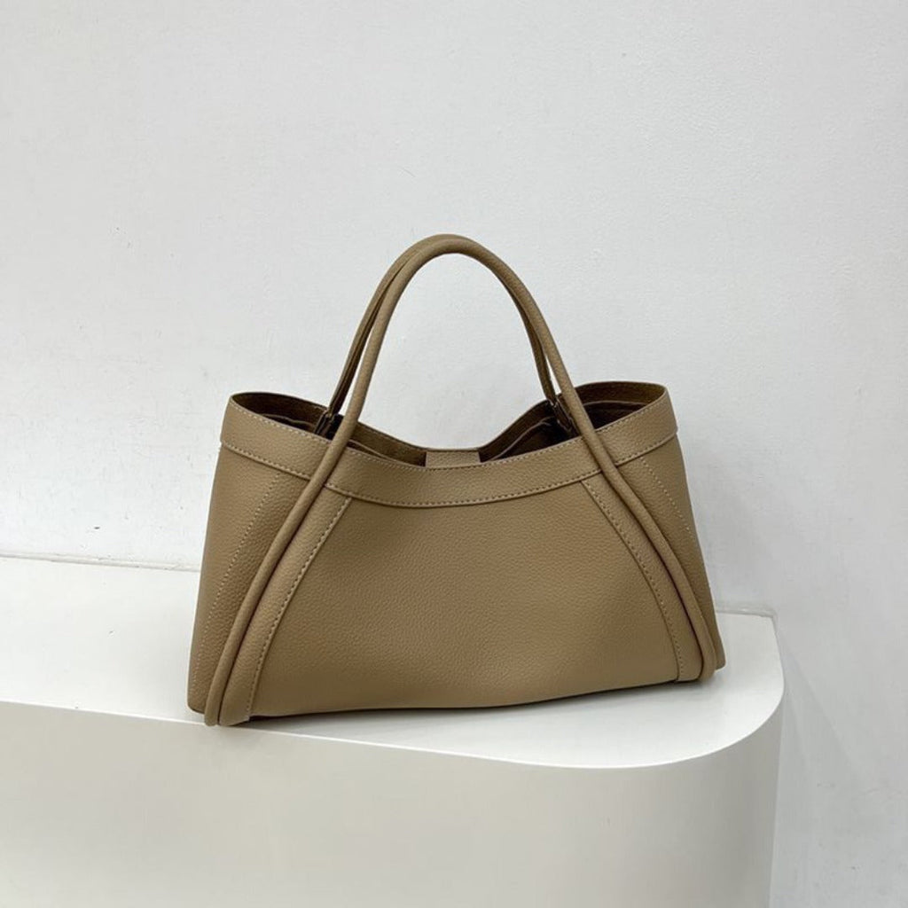 Large capacity top handle bag, casual minimalist popular versatile tote purse, retro commuter tote bag, shoulder bag with crossbody strap