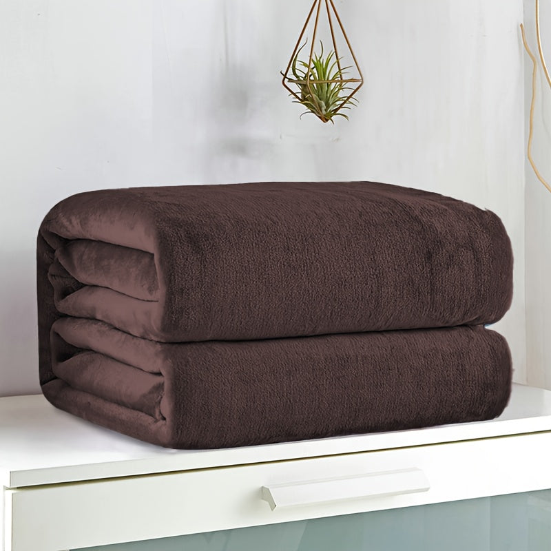 Ultra-Soft Flannel Throw Blanket - Solid Color, Cozy & Warm for Couch, Bed, Office, and Travel - Machine Washable, All-Season Comfort Lootquake LLC