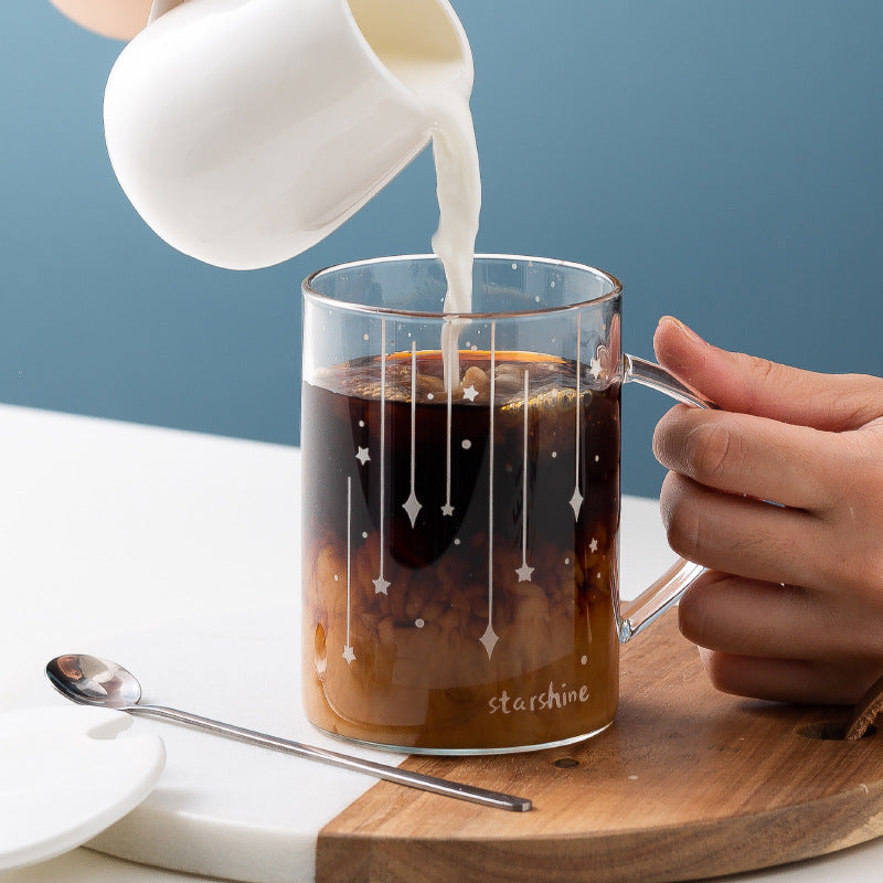 Luminous Heat-resistant Glass With Lid Spoon Pi-Mart
