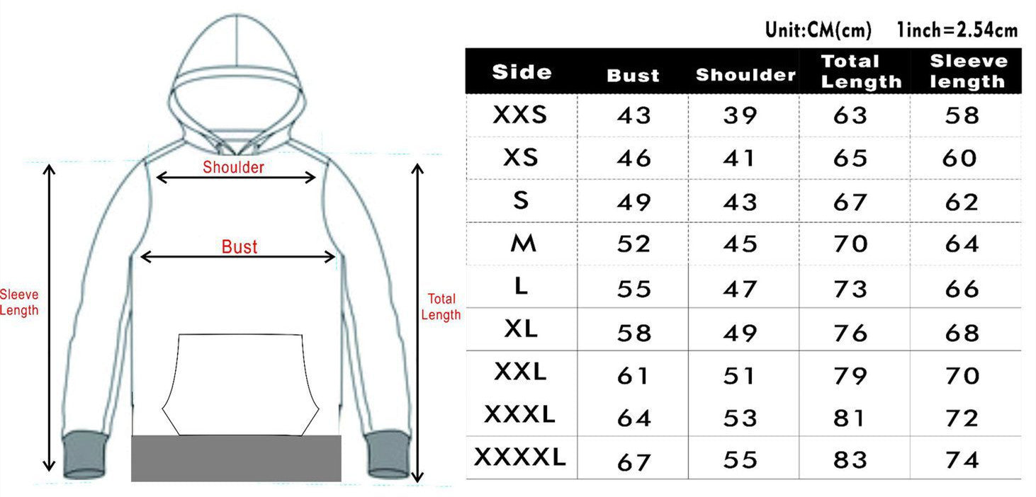 Men's Casual Fashion Print Hooded Sweatshirt Pi-Mart