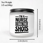 1pc Lavender Scented Candle 5.3Oz Soybean Wax Best Nurse Ever Gifts Idea for Women Men RN Friend Nursing Supervisor Bestie Guy Cowoker Him Her on Practitioner School Nurse Graduation Thank You Appreciation Birthday Christmas