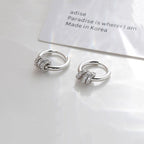 Stainless Steel Minimalist Huggie Hoop Earrings Pi-Mart
