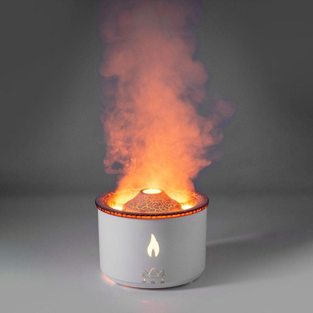 New Creative Ultrasonic Essential Oil Humidifier Volcano Aromatherapy Machine Spray Jellyfish Air Flame Humidifier Diffuser Pi-Mart