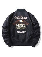 Embroidered Plus Size Bomber Jacket THRIXINE