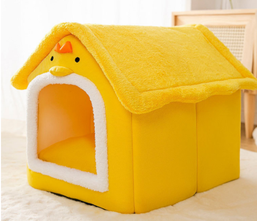 Foldable Dog House Pet Cat Bed Winter Dog Villa Sleep Kennel Removable Nest Warm Enclosed Cave Sofa Pets Supplies Pi-Mart